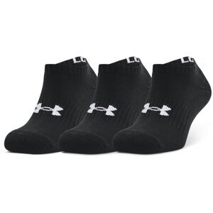 Ponožky Under Armour Core No Show 3-Pack Socks Black/ White XL