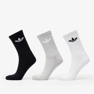Ponožky adidas Trefoil Cushion Crew Sock 6-Pack Black/ White/ Medium Grey Heather L