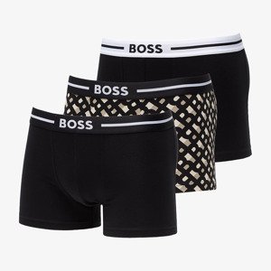 Boxerky Hugo Boss Bold Design Trunk 3-Pack Black/ White/ Beige S