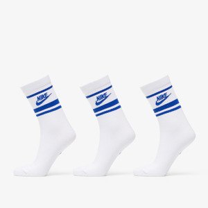 Ponožky Nike Sportwear Everyday Essential Crew Socks 3-Pack White/ Game Royal M