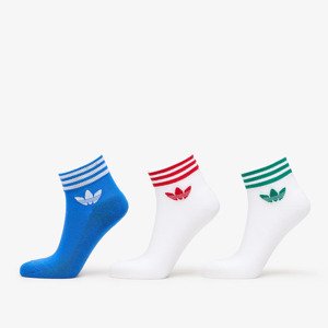Ponožky adidas Trefoil Ankle Sock 3-Pack Blue Bird/ White/ White 43-46