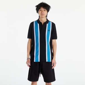Tričko FRED PERRY Woven Mesh Relaxed Polo Black M