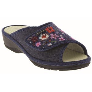 PATTY dámská zdravotní domácí obuv modrá s květy Fargeot/PodoWell Velikost: 37
