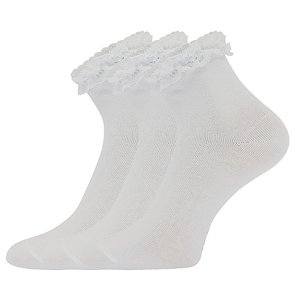 BOMA® ponožky Krajik bílá 3 pár 30-34 120814