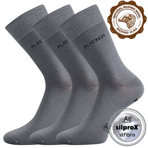 LONKA® ponožky Dewool světle šedá 3 pár 39-42 100568