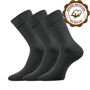 LONKA® ponožky Bioban BIO bavlna tmavě šedá 3 pár 39-42 100193