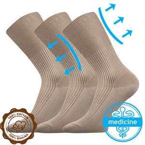 LONKA® ponožky Zdravan béžová 3 pár 46-48 109591