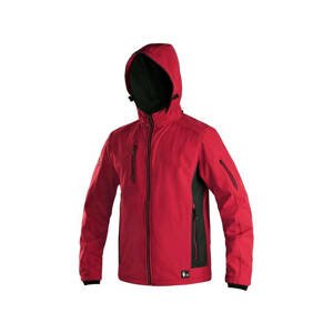 CXS DURHAM Pánská softshellová bunda červeno - černá XL 123007226095
