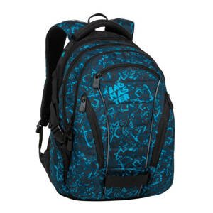 Bagmaster BAG 20 B studentský batoh - žíhaně modrý modrá 30 l 191506