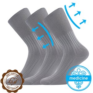 LONKA® ponožky Zdravan šedá 3 pár 35-37 118780