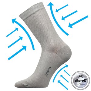 LONKA® kompresní ponožky Kooper sv.šedá 1 pár 39-42 109202