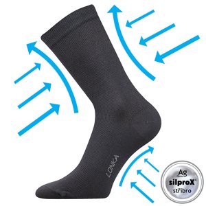LONKA® kompresní ponožky Kooper tm.šedá 1 pár 39-42 109199