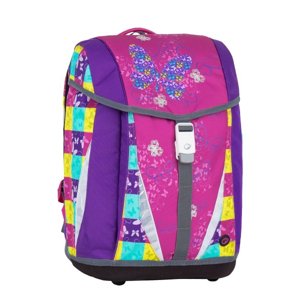 Bagmaster POLO 7 A školní batoh / aktovka - barevný motýl růžová 21 l 160335