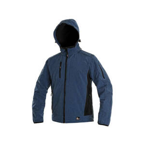 CXS DURHAM Pánská softshellová bunda modro-černá 2XL 123007241196