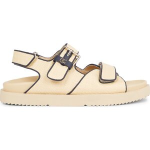 Sandály Tommy Hilfiger Rafia Sporty Sandal FW0FW07896 Béžová