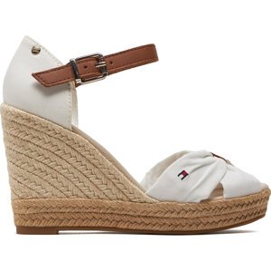 Espadrilky Tommy Hilfiger Basic Open Toe High Wedge FW0FW04784 Ecru YBL