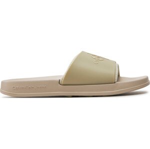 Nazouváky Calvin Klein Jeans Slide Monogram Tpu Ml Wn YW0YW00585 Eggshell/Creamy White 0F4