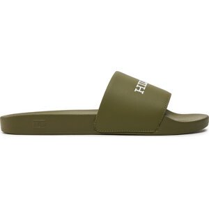 Nazouváky Tommy Hilfiger Hilfiger Raised Pool Slide FM0FM05022 Zelená