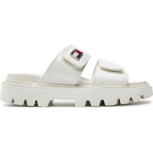 Nazouváky Tommy Jeans Tjw Puffed Sandal EN0EN02560 Écru