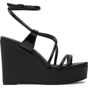 Sandály Calvin Klein Wedge Sandal 70 Lth HW0HW01952 Černá