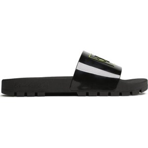 Nazouváky Calvin Klein Jeans Truck Slide Monogram Rubber YM0YM00591 Black/Safety Yellow 0LR