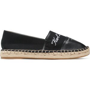 Espadrilky KARL LAGERFELD KL80123 Black Lthr & Textile