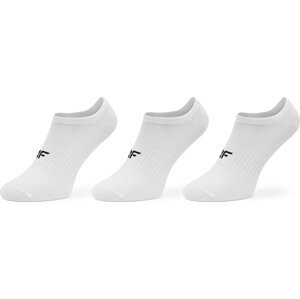 Sada 3 párů dámských ponožek 4F 4FWMM00USOCF276 Bílá