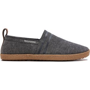 Espadrilky Tommy Hilfiger Hilfiger Espadrille C Chambray FM0FM04982 Black BDS