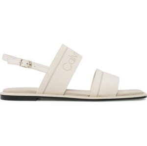 Sandály Calvin Klein Squared Flat Sandal He HW0HW01496 Écru