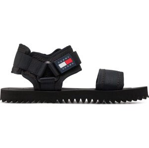 Sandály Tommy Jeans Tjm Sandal Luxe EM0EM01387 Černá