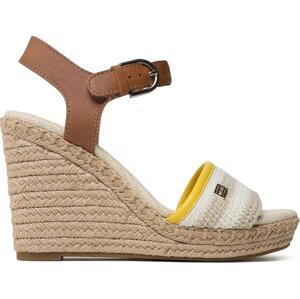 Espadrilky Tommy Hilfiger Feminine Crochet High Wedge FW0FW07274 Light Sandalwood RBS