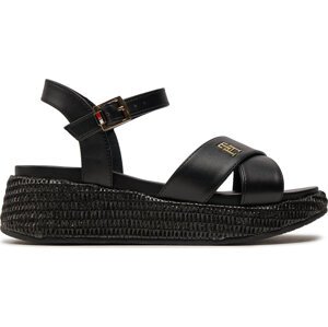 Espadrilky Tommy Hilfiger Platform Sandal T3A2-33264-0326 S Černá