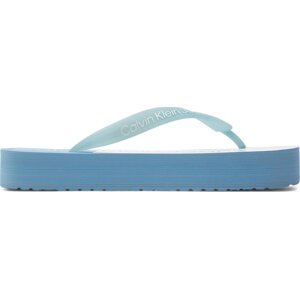 Žabky Calvin Klein Jeans Beach Sandal Flatform Monologo YW0YW01617 Dusk Blue/Bright White 0G2