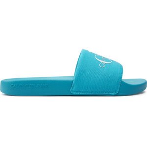 Nazouváky Calvin Klein Jeans Slide Monogram Co YW0YW00103 Blue Atoll/Bright White 0G8