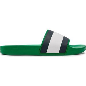 Nazouváky Tommy Jeans Rubber Th Flag Pool Slide FM0FM04263 Olympic Green L4B