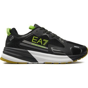 Sneakersy EA7 Emporio Armani X8X156 XK360 N544 Black+Acid Lime