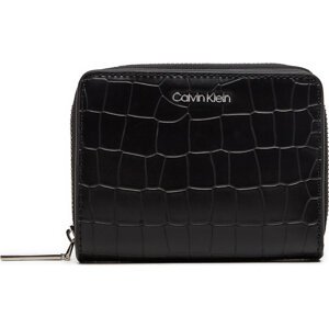 Malá dámská peněženka Calvin Klein Ck Must Md Zip Around K60K612355 Černá