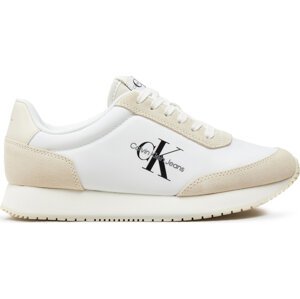 Sneakersy Calvin Klein Jeans Retro Runner Low Lace Ny Ml YW0YW01326 Bílá