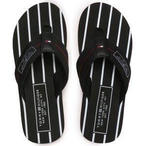 Žabky Tommy Hilfiger Patch Hilfiger Beach Sandal FM0FM04470 Černá