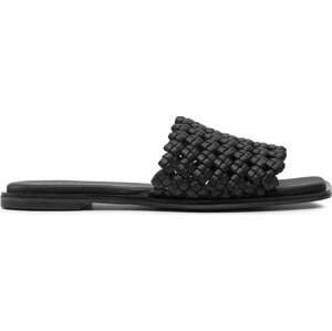 Nazouváky Calvin Klein Flat Slide Latt HW0HW02143 Černá