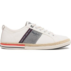 Espadrilky Pepe Jeans Maoui Tape PMS30917 Bílá