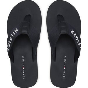 Žabky Tommy Hilfiger Print Beach Sandal FM0FM04618 Tmavomodrá