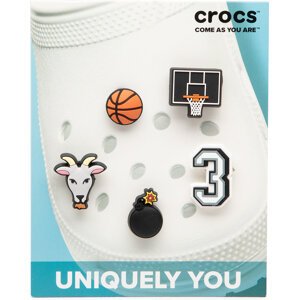 Ozdoba na obuv Crocs Jibbitz Basketball Star 5 pack 10009750 Černá