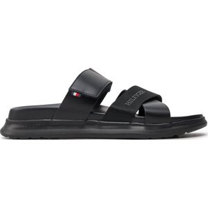 Nazouváky Tommy Hilfiger D Density Hilfiger Mix Sandal FM0FM05004 Černá