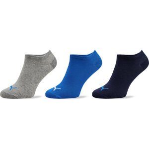Sada 3 párů nízkých ponožek unisex Puma 261080001 Tmavomodrá