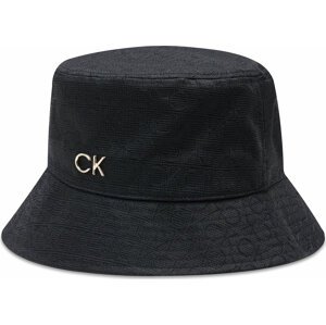 Klobouk Calvin Klein Bucket Monogram Jacquard K60K610019 Černá