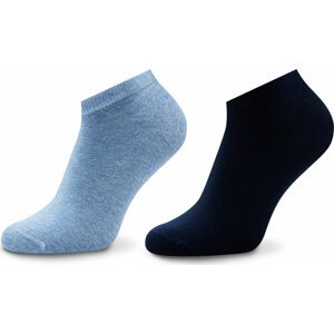 Sada 2 párů pánských nízkých ponožek Tommy Hilfiger 342023001 Modrá