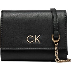 Velká dámská peněženka Calvin Klein Re-Lock Trifold Md W/Chain K60K611458 Ck Black BEH