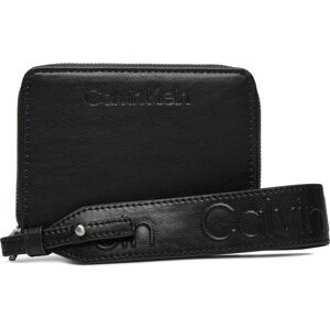 Velká dámská peněženka Calvin Klein Gracie Wallet W/Strap Md K60K611387 Ck Black BEH