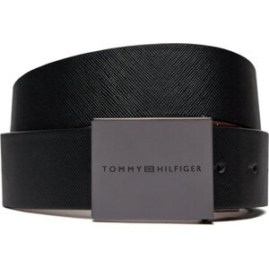Pánský pásek Tommy Hilfiger Plaque Buckle 3.5 Rev AM0AM12063 Black/Cognac BDS